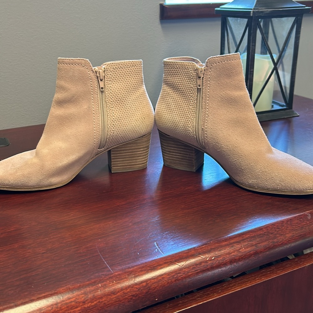 Aldo suede leather booties in blush colour - Picture 4 of 6